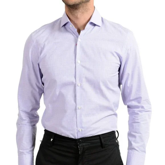 Mens Hugo Boss Dress Shirts BOSS HUGO BOSS SLIM FIT LONG SLEEVE BUTTON-UP  SHIRT SIZE 39 15 1/2" me  Afashionistastore BOSS HUGO BOSS Men | YOOX